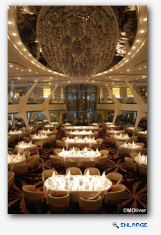 The unique and very breathtaking 'Silhouette' main dining room.